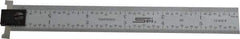 SPI - 6" Long, 1/64, 1/32, 1/16, 1/8" Graduation, Tool Steel Rule - 4R Graduation Style, 3/4" Wide, Silver, Satin Chrome Finish - USA Tool & Supply