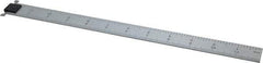 SPI - 12" Long, 1/64, 1/32, 1/16, 1/8" Graduation, Tool Steel Rule - 4R Graduation Style, 1" Wide, Silver, Satin Chrome Finish - USA Tool & Supply
