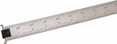 SPI - 24" Long, 1/64, 1/32, 1/16, 1/8" Graduation, Tool Steel Rule - 4R Graduation Style, 1-1/8" Wide, Silver, Satin Chrome Finish - USA Tool & Supply
