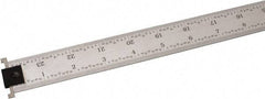 SPI - 24" Long, 1/100, 1/64, 1/50, 1/32" Graduation, Tool Steel Rule - 16R Graduation Style, 1-1/8" Wide, Silver, Satin Chrome Finish - USA Tool & Supply