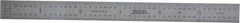 SPI - 6" Long, 1/64, 1/50, 1/32, 1/10" Graduation, Flexible Steel Rule - 3R Graduation Style, 1/2" Wide, Silver, Satin Chrome Finish - USA Tool & Supply