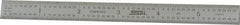 SPI - 6" Long, 1/64, 1/32, 1/16, 1/8" Graduation, Flexible Steel Rule - 4R Graduation Style, 1/2" Wide, Silver, Satin Chrome Finish - USA Tool & Supply