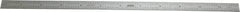 SPI - 12" Long, 1/64, 1/50, 1/32, 1/10" Graduation, Flexible Steel Rule - 3R Graduation Style, 1/2" Wide, Silver, Satin Chrome Finish - USA Tool & Supply