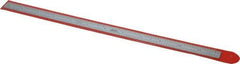 SPI - 12" Long, 1/100, 1/64, 1/32, 1/10" Graduation, Flexible Steel Rule - 5R Graduation Style, 1/2" Wide, Silver, Satin Chrome Finish - USA Tool & Supply
