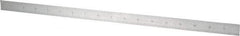 SPI - 18" Long, 1/64, 1/32, 1/16, 1/8" Graduation, Flexible Steel Rule - 4R Graduation Style, 3/4" Wide, Silver, Satin Chrome Finish - USA Tool & Supply
