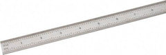 SPI - 24" Long, 1/100, 1/64, 1/50, 1/32" Graduation, Flexible Steel Rule - 16R Graduation Style, 3/4" Wide, Silver, Satin Chrome Finish - USA Tool & Supply