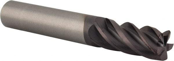 M.A. Ford - 7/16", 4 Flute, Single End, Solid Carbide, 0.015" Corner Radius End Mill - 2-1/2" OAL, 35/38° Helix, Right Hand Flute, 7/16" LOC, Right Hand Cut - USA Tool & Supply