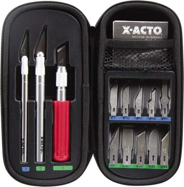 X-ACTO - Hobby Knife Set - 16 Pieces, Includes 3 Knives & 16 Blades - USA Tool & Supply