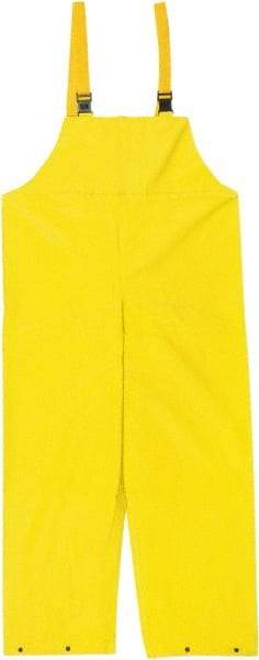 MCR Safety - Size S, Yellow, Rain, Limited Flammability Overall - Snap Ankle, Take Up Snaps Wrist - USA Tool & Supply