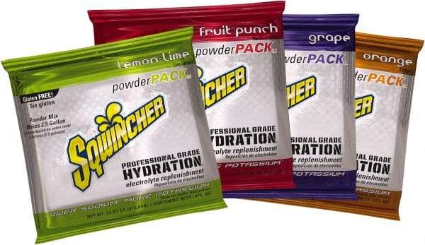 Sqwincher - 2.5 Gal Pack Assorted Flavors Activity Drink - Powdered, Yields 2.2 Gal - USA Tool & Supply