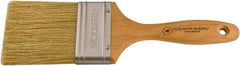 Wooster Brush - 2-1/2" Flat Hog Varnish Brush - 3-3/16" Bristle Length, 6-1/2" Maple Beavertail Handle - USA Tool & Supply