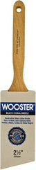 Wooster Brush - 2-1/2" Angled Hog Sash Brush - 2-15/16" Bristle Length, 7-7/8" Maple Fluted Handle - USA Tool & Supply