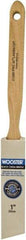 Wooster Brush - 1" Angled Hog Sash Brush - 2-3/16" Bristle Length, 8" Maple Fluted Handle - USA Tool & Supply