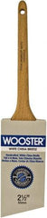 Wooster Brush - 2-1/2" Angled Hog Sash Brush - 2-15/16" Bristle Length, 7-7/8" Maple Rattail Handle - USA Tool & Supply