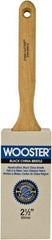 Wooster Brush - 2-1/2" Flat Hog Sash Brush - 3-3/16" Bristle Length, 6-1/8" Maple Fluted Handle - USA Tool & Supply