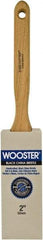 Wooster Brush - 2" Flat Hog Sash Brush - 2-15/16" Bristle Length, 6-1/8" Maple Fluted Handle - USA Tool & Supply