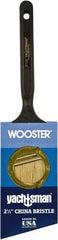 Wooster Brush - 2-1/2" Angled Hog Sash Brush - 2-11/16" Bristle Length, 5-1/8" Plastic Fluted Handle - USA Tool & Supply