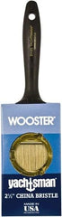 Wooster Brush - 2-1/2" Flat Hog Varnish Brush - 2-11/16" Bristle Length, 6-1/4" Plastic Beavertail Handle - USA Tool & Supply