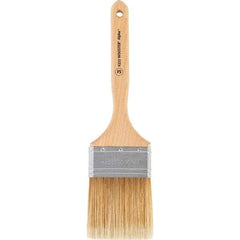 Wooster Brush - 3" Flat Synthetic Sash Brush - 3-3/16" Bristle Length, 7-7/8" Maple Fluted Handle - USA Tool & Supply