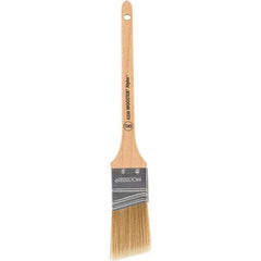 Wooster Brush - 1-1/2" Angled Synthetic Sash Brush - 2-3/16" Bristle Length, 8" Maple Rattail Handle - USA Tool & Supply