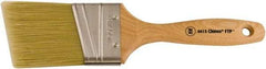 Wooster Brush - 2-1/2" Angled Synthetic Varnish Brush - 2-15/16" Bristle Length, 5-7/8" Maple Beavertail Handle - USA Tool & Supply