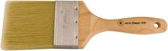 Wooster Brush - 3" Flat Synthetic Wall Brush - 3-7/16" Bristle Length, 6-1/4" Maple Beavertail Handle - USA Tool & Supply
