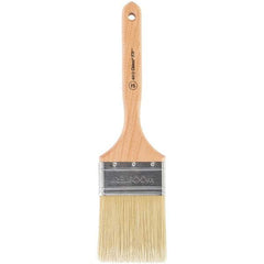 Wooster Brush - 3" Flat Synthetic Sash Brush - 3-3/16" Bristle Length, 7-7/8" Maple Fluted Handle - USA Tool & Supply