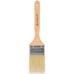 Wooster Brush - 2-1/2" Flat Synthetic Sash Brush - 2-15/16" Bristle Length, 7-7/8" Maple Fluted Handle - USA Tool & Supply