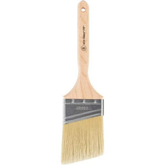 Wooster Brush - 3" Angled Synthetic Sash Brush - 3-3/16" Bristle Length, 7-7/8" Maple Fluted Handle - USA Tool & Supply