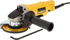 DeWALT - 4-1/2" Wheel Diam, 12,000 RPM, Corded Angle & Disc Grinder - 5/8-11 Spindle, 120 Volts, 7.5 Amps - USA Tool & Supply