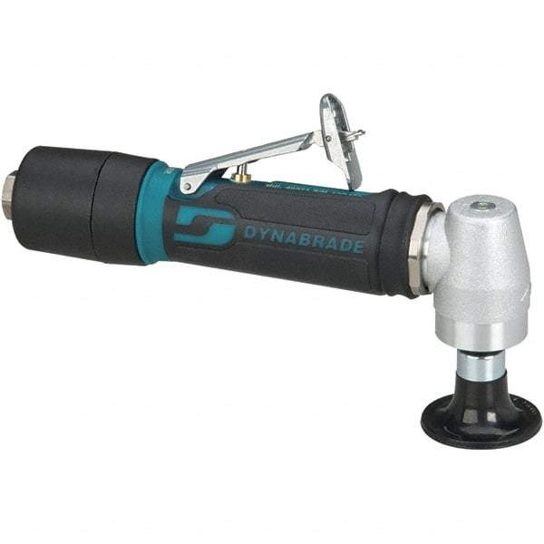 Dynabrade - 2" Max Disc, 12,000 RPM, Pneumatic Handheld Disc Sander - 27 CFM, 1/4" Inlet, 0.4 hp, 90 psi, Includes Wrench & Disc Sander - USA Tool & Supply