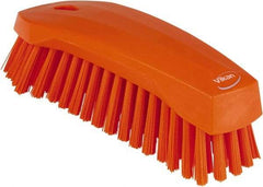 Vikan - 1.3" Bristle Length, Polyester Scrub Brush - 3" Wide Head, 8" OAL, Orange, Polypropylene Block - USA Tool & Supply