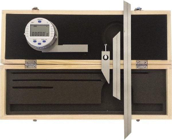 Johnson Level & Tool - 360° Measuring Range, Digital Protractor - 30.00 Resolution per sec, 11.8 Inch Long Blade, Accuracy Up to 5 per min, CR2032 Lithium Battery Not Included - USA Tool & Supply