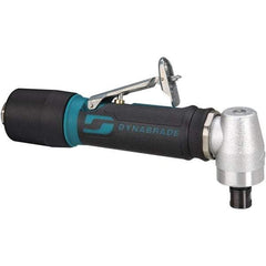 Dynabrade - 1/4" Collet, Angle Handle, Air Angle Die Grinder - 15,000 RPM, Rear Exhaust, 23 CFM, 0.4 hp, 90 psi, 1/4 NPT Inlet - USA Tool & Supply
