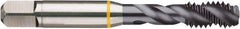 Guhring - 3/4-10 UNC 2B/3B Modified Bottoming Spiral Flute Tap - Cobalt, TiCN Finish, 4.252" OAL, Right Hand Flute, Right Hand Thread, H5, Series 4408 - USA Tool & Supply
