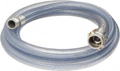 Alliance Hose & Rubber - 1-1/4" Inside x 1.55" Outside Diam, Food & Beverage Hose - 5" Bend Radius, Clear, 20' Long, 99 Max psi, 29 Vacuum Rating - USA Tool & Supply