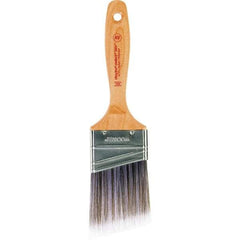 Wooster Brush - 2-1/2" Angled Nylon/Polyester Varnish Brush - 2-15/16" Bristle Length, 6-1/2" Maple Beavertail Handle - USA Tool & Supply