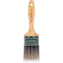 Wooster Brush - 2-1/2" Flat Nylon/Polyester Varnish Brush - 2-15/16" Bristle Length, 6-1/2" Maple Beavertail Handle - USA Tool & Supply