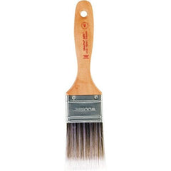 Wooster Brush - 2" Flat Nylon/Polyester Varnish Brush - 2-11/16" Bristle Length, 6-1/2" Maple Beavertail Handle - USA Tool & Supply