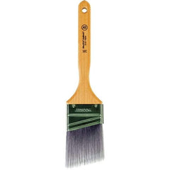 Wooster Brush - 2-1/2" Angled Synthetic Sash Brush - 2-15/16" Bristle Length, 7.77" Maple Fluted Handle - USA Tool & Supply