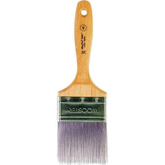 Wooster Brush - 3" Flat Synthetic Varnish Brush - 3-3/16" Bristle Length, 6-1/2" Maple Beavertail Handle - USA Tool & Supply