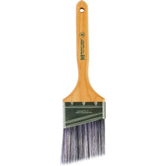 Wooster Brush - 3" Angled Synthetic Sash Brush - 3-3/16" Bristle Length, 7.88" Maple Fluted Handle - USA Tool & Supply