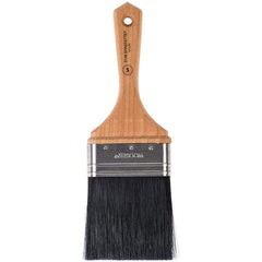 Wooster Brush - 3" Flat Synthetic Varnish Brush - 3-3/16" Bristle Length, 5-1/2" Maple Beavertail Handle - USA Tool & Supply