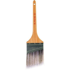 Wooster Brush - 3" Angled Nylon/Polyester Sash Brush - 2-15/16" Bristle Length, 8" Maple Rattail Handle - USA Tool & Supply
