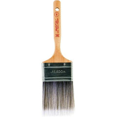 Wooster Brush - 2-1/2" Flat Nylon/Polyester Varnish Brush - 2-15/16" Bristle Length, 6-1/4" Maple Dowel Handle - USA Tool & Supply