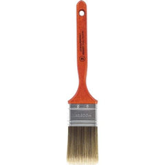Wooster Brush - 2" Flat Nylon/Polyester Sash Brush - 2-11/16" Bristle Length, 7-3/16" Wood Fluted Handle - USA Tool & Supply
