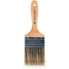 Wooster Brush - 3" Flat Nylon/Polyester Wall Brush - 3-7/16" Bristle Length, 6-1/4" Maple Beavertail Handle - USA Tool & Supply