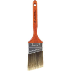 Wooster Brush - 2-1/2" Angled Nylon/Polyester Sash Brush - 2-15/16" Bristle Length, 7-3/16" Wood Fluted Handle - USA Tool & Supply
