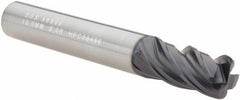 SGS - 10mm, 4 Flute, Single End, Solid Carbide, 2mm Corner Radius End Mill - 72mm OAL, Right Hand Flute, 10mm LOC, Right Hand Cut - USA Tool & Supply