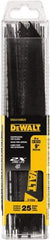 DeWALT - 9" Long x 1" Thick, High Speed Steel Reciprocating Saw Blade - Tapered Profile, 6 TPI, Toothed Edge, Universal Shank - USA Tool & Supply